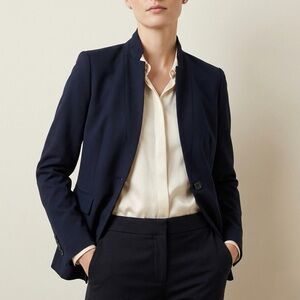J. CREW Regent Blazer in Navy Blue Four Season Stretch 14T NWOT